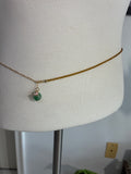 Amber waves w pink heart faceted diamonte bellychain multiwear necklace wrap bracelet