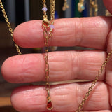 Stainless Steel gold toned cz flower coin Pearl Necklace