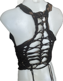Bleached Nightmare before Christmas Inspired holiday slitweave graphic t shirt crop tank top