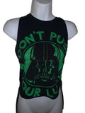 Lucky st Patrick’s day Star Wars the dark side of the force darth Vader super villain shamrock drinking party dont push your luck of the Irish crop tank top graphic holiday backless muscle t shirt