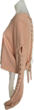 John Prine country classic folk rock music slit weave backless slitweave cropped sweatshirt