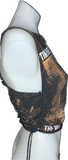Bleached The Nightmare Before Christmas Inspired holiday slitweave graphic muscle t shirt crop tank top