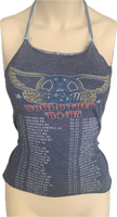 80s concert Festival Fashion shredded cut up retro halter top t shirt