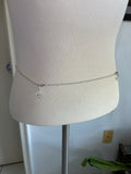 White crystal vintage Swarovski bellychain multiwear necklace wrap bracelet