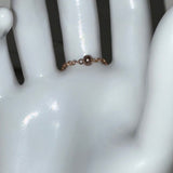 Rhinestone bedazzled crescent moon adjustable rose gold and clear AB crystal fingerbang hand chain