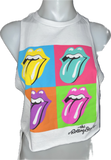 Festival Fashion Rolling Stoned shredded backless retro slit weave crop top