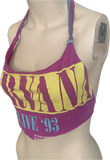 90s shredded cut up retro halter crop top bikini t shirt