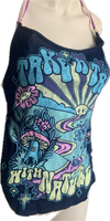 Shroomie take a trip with nature Festival Fashion trippy shredded cut up retro halter top t shirt