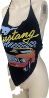 Mustang Festival Fashion shredded handkerchief style retro halter t