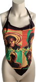 90s classic gold school hip hop Festival Fashion Bonita Applebum shredded handkerchief style retro halter top