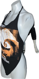 The Nightmare Before Christmas Inspired backless Halloween holiday cut up graphic t shirt crop handkerchief style halter top XXXS XXS XS S
