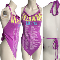 90s concert shredded handkerchief style retro halter top