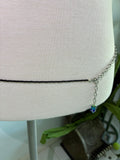 Black faceted diamante bellychain multiwear necklace wrap bracelet