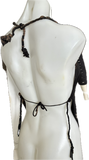 The Nightmare Before Christmas Inspired bleached backless braided Halloween holiday cut up graphic t shirt crop handkerchief style halter tank top XXXS XXS XS S