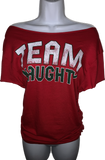 Christmas Holiday naughty list slit weave shredded tshirt