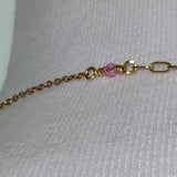 Gold plated purple enamel star adjustable stainless steel DIVINELY GUIDED rhinestone compass necklace