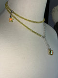 Yellow Starfish adjustable crystal mermaid bellychain multiwear necklace wrap bracelet