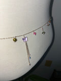 Mermaid adjustable charm bellychain multiwear necklace