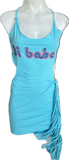 Bi Babe LGTBQ+ backless pride fringe Micro Mini halter dress