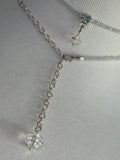 White crystal vintage Swarovski bellychain multiwear necklace wrap bracelet