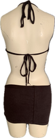 Bonita Applebum Fringe cut up backless Micro Mini tshirt dress