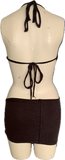 Bonita Applebum Fringe cut up backless Micro Mini tshirt dress