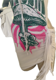 Riders on the storm Fringe cut up backless Micro Mini tshirt dress