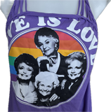 Golden Girls love is love cut up lace up backless Micro Mini tshirt dress