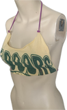 70s shredded cut up retro halter crop top bikini t shirt