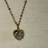 Stainless Steel adjustable gold plated crystal heart new drip bedazzled rhinestone pixie fairy tinkerbell Necklace