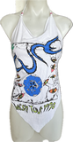 Beaded Wish Tour 92 shredded handkerchief style retro halter top