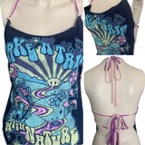 Shroomie take a trip with nature Festival Fashion trippy shredded cut up retro halter top t shirt
