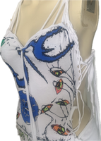 Wish tour 92 Fringe cut up backless Micro Mini tshirt dress