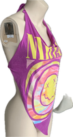 Come as you are shredded handkerchief style retro halter top