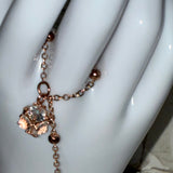 Queen Bee 🐝 adjustable rose gold bedazzled Fingerbang hand chain