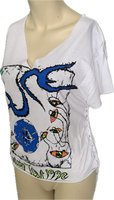 Wish Tour 92 shredded backless crop top goth band t shirt