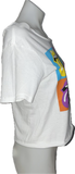 Festival Fashion The Rolling Stones shredded backless retro slit weave v back cut woven t shirt crop top
