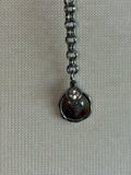 Purple rhinestone dove and heart charm adjustable multiwear silver bodychain