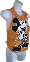 Halloween cartoon skeleton costume mouse in the house shredded slit weave muscle tee t shirt tank