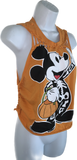 Halloween cartoon skeleton costume mouse in the house shredded slit weave muscle tee t shirt tank