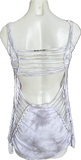 Groku tie dye backless Micro Mini slitweave Cover Up