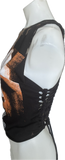 Bleached Nightmare before Christmas Inspired holiday slitweave graphic t shirt crop tank top