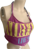 90s shredded cut up retro halter crop top bikini t shirt