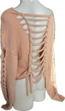 John Prine country classic folk rock music slit weave backless slitweave cropped sweatshirt