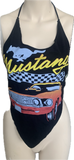 Mustang Festival Fashion shredded handkerchief style retro halter t