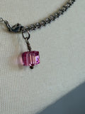 Pink and silver adjustable crystal bodychain