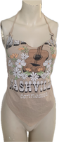 Music City Nashville Tennessee backless overly shredded bikini halter top