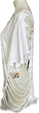 Looney Tunes bboys shredded backless oversized graphic t shirt