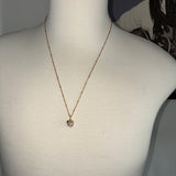 Stainless Steel adjustable gold plated crystal heart new drip bedazzled rhinestone pixie fairy tinkerbell Necklace