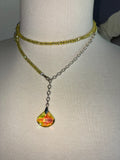 Yellow Starfish adjustable crystal mermaid bellychain multiwear necklace wrap bracelet